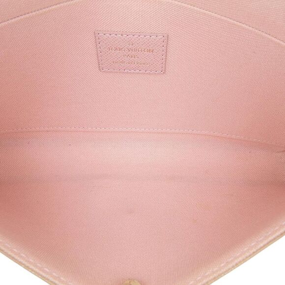 Pre Loved louis vuitton Felicie Chain Wallet Women White Crossbody Bags - Picture 4 of 8